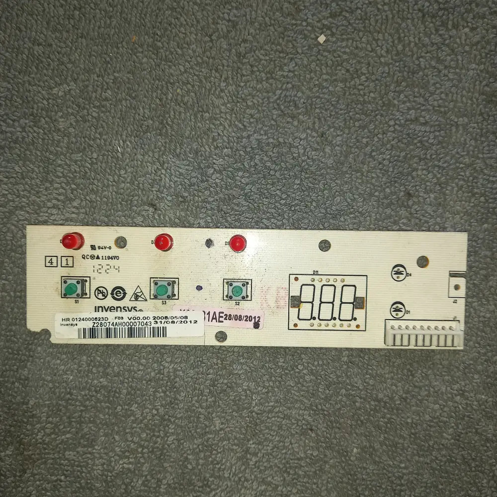 0124000623D Electronic module light display button control MySimpleStore - Your One-Stop Appliance Spare Parts Solution