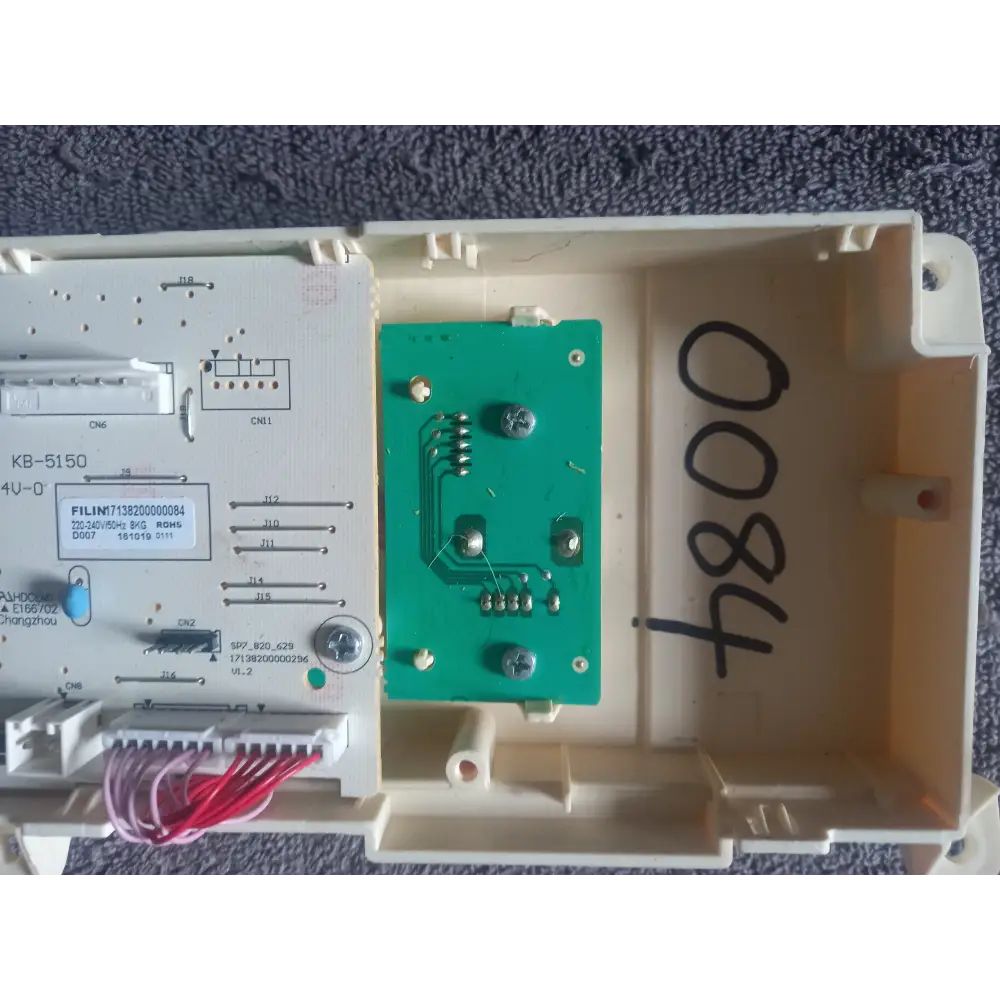 17138200000084 vestel made washing machine front digital display.