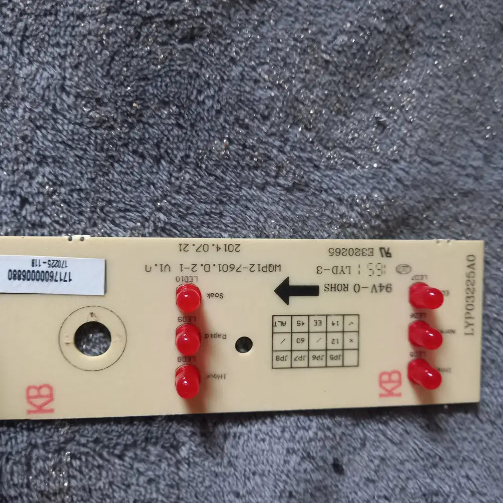 17176000006880 vestel dishwasher pcb,used tested.