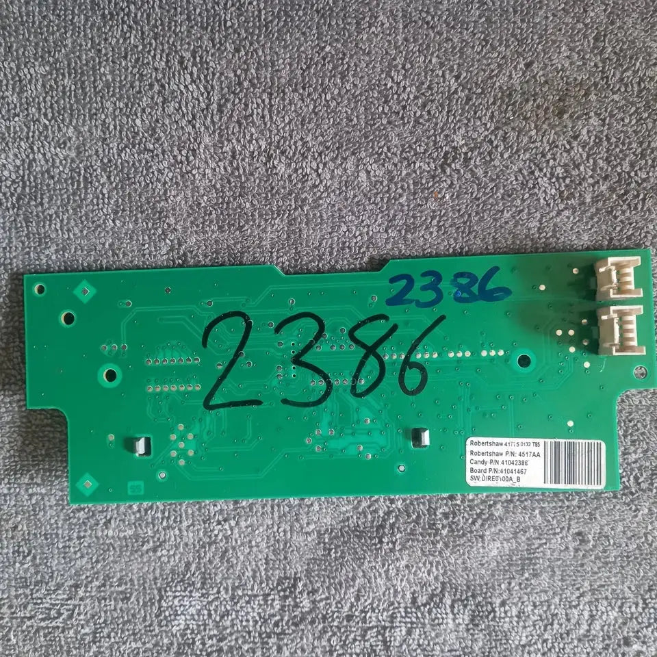 41041467 4517AA 41042386 DIRE0100AB CANDY HOOVER FRONT DIGITAL PCB,USED TESTED.