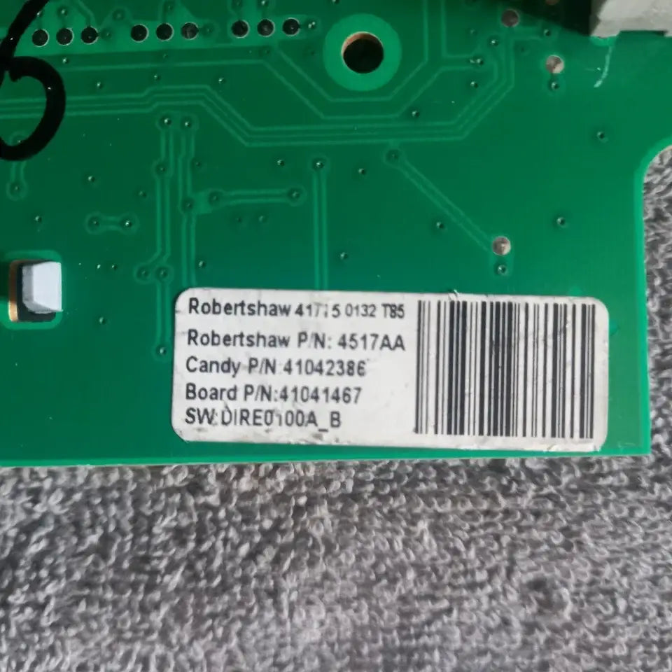41041467 4517AA 41042386 DIRE0100AB CANDY HOOVER FRONT DIGITAL PCB,USED TESTED.