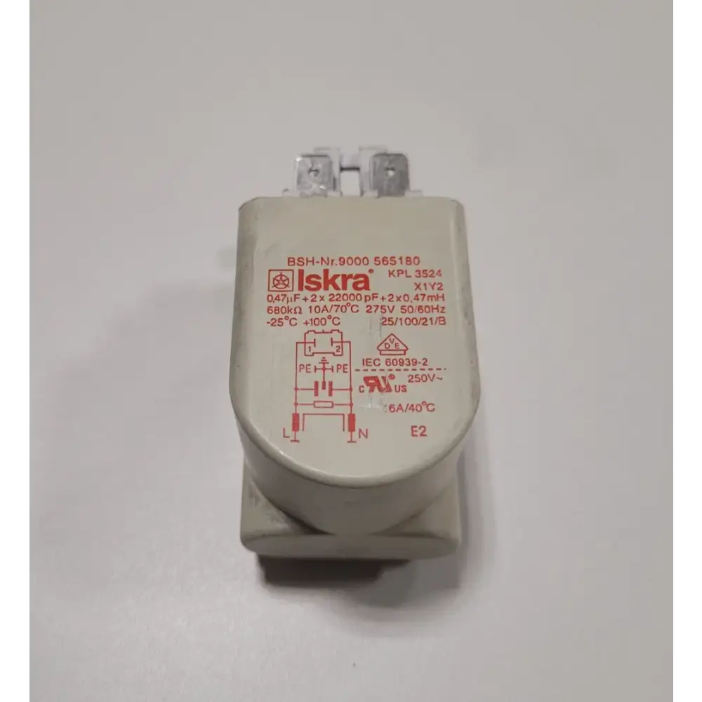 APPLIANCE SPARE PARTS FOR ALL YOUR.Bosch WAK28161GB/21 Washing Machine Spares & Parts,MAINS FILTER.BSH-NR.9000 565180