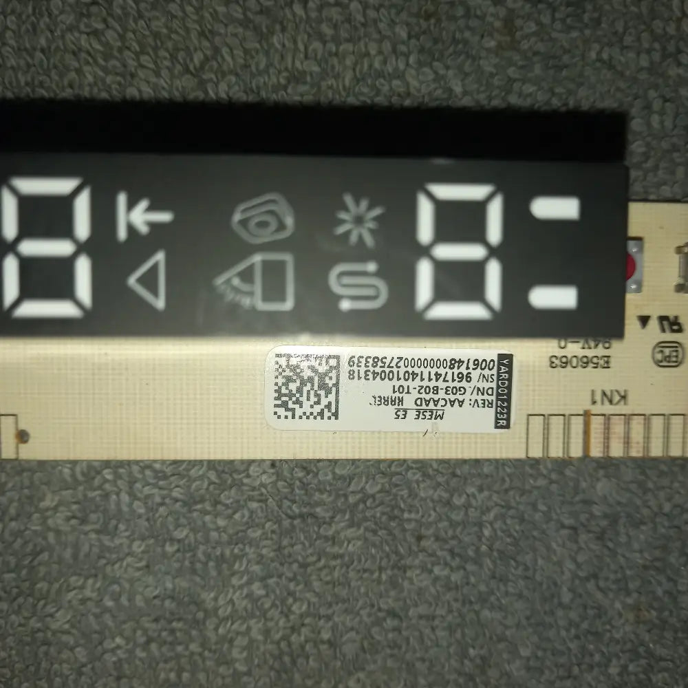 BEKO DISHWASHER DIGITAL PCB REV AACAAD DN/G03-B02-T01 961741140100,USED TESTED.