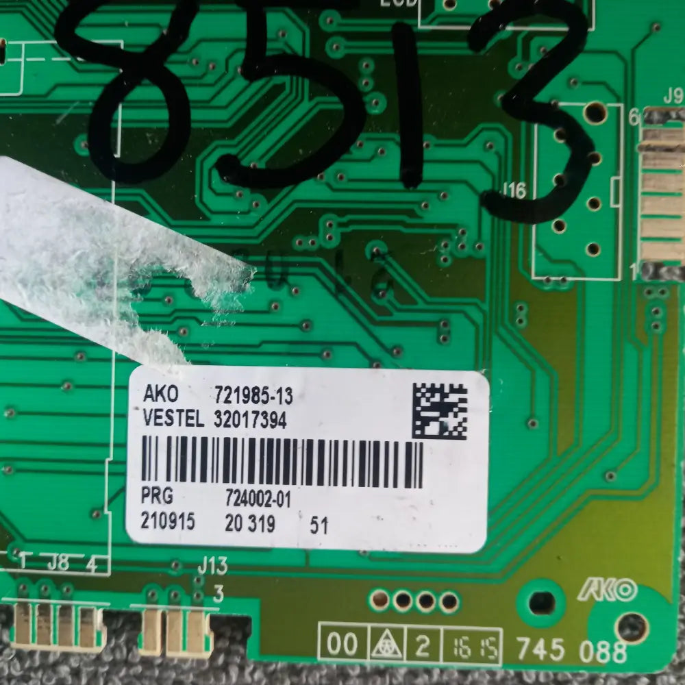 bush washing machine pcb board,f621qw.ako721985-13