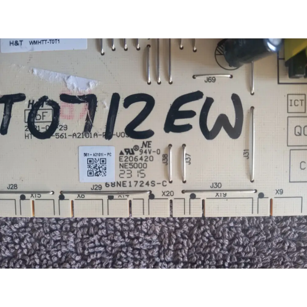 bush wmt0712ew washing machine front control pcb board