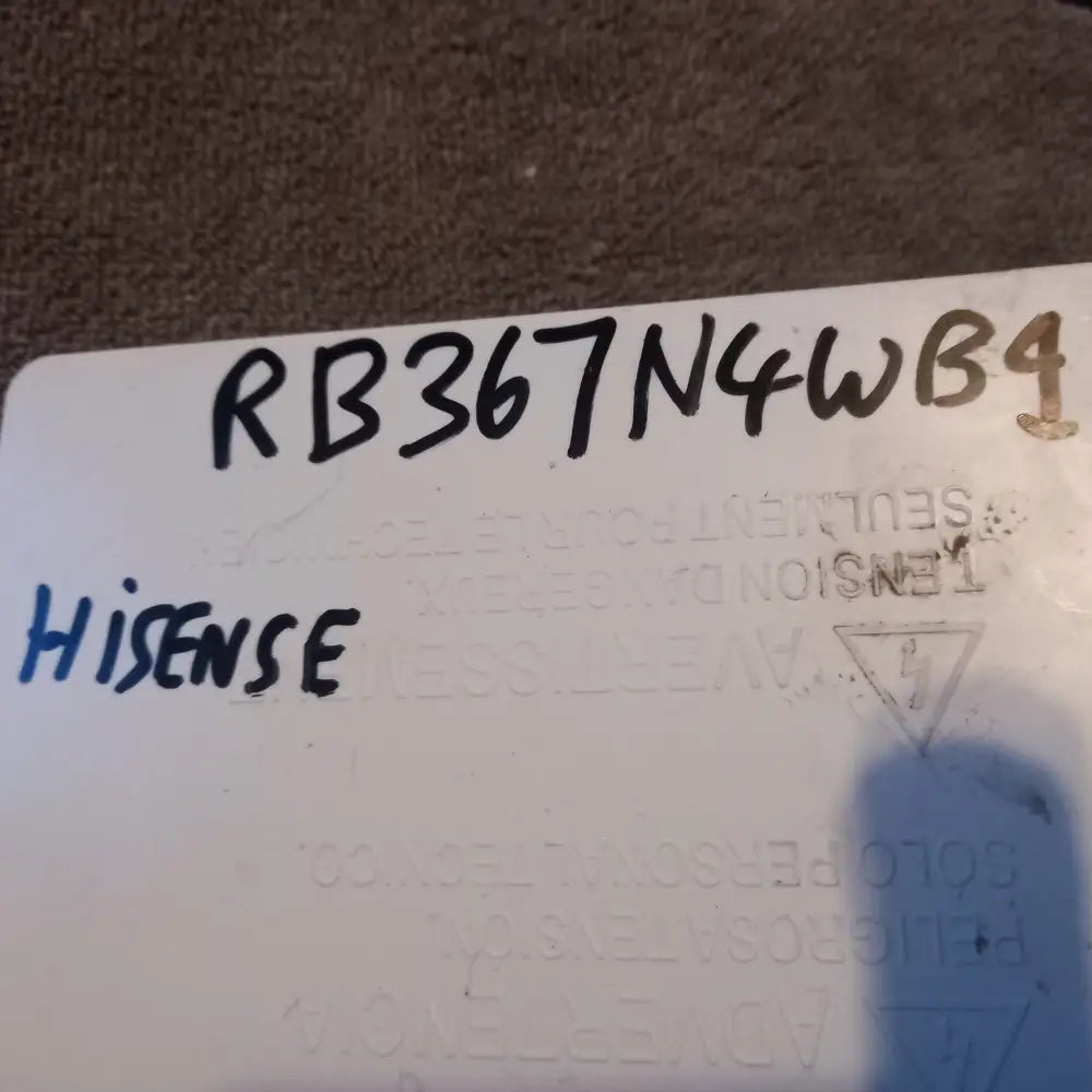 BUY GENUINE SPARE PARTS FOR Hisense Fridge & Freezer RB367N4WB1 Spares