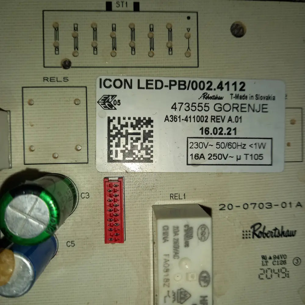 BUY GENUINE SPARE PARTS FOR MODULE 20-0703-01A ICON LED-PB/002.4122.Your One-Stop Appliance Spare Parts Solution