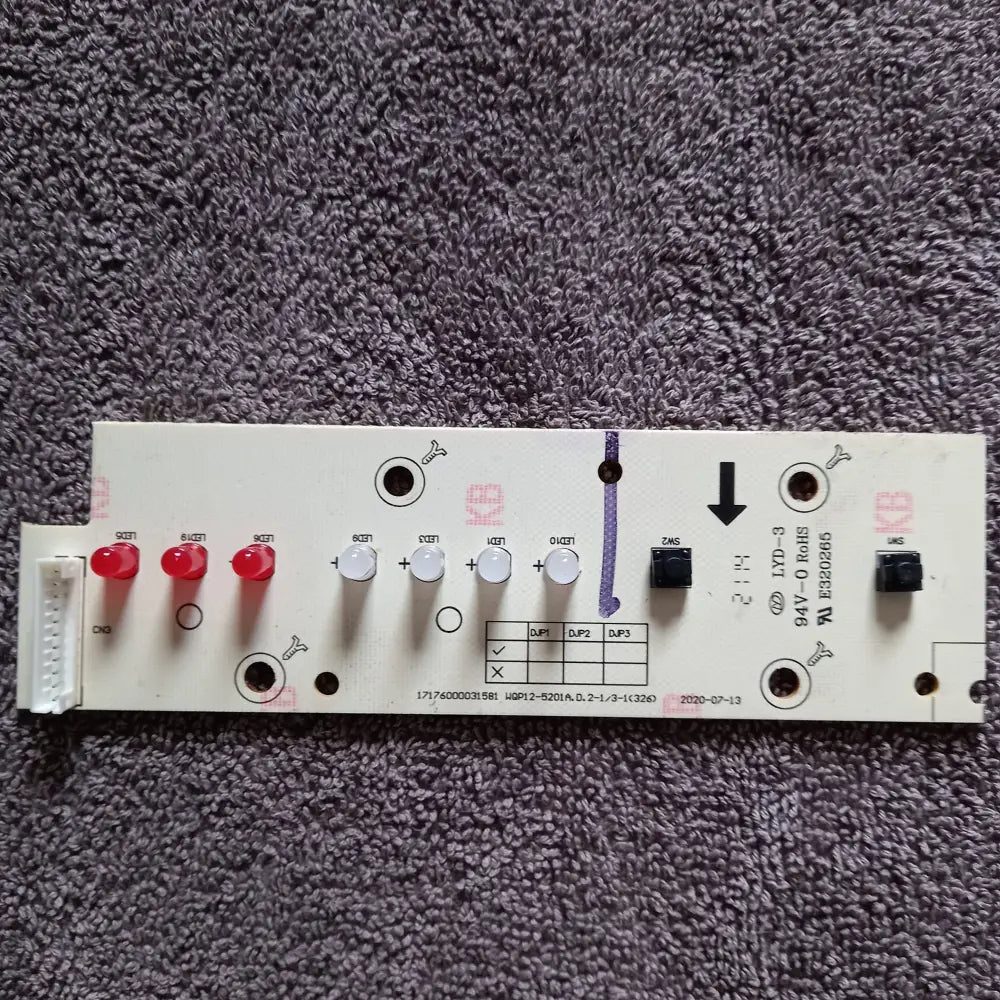 buy vestel genuine dishwasher pcb control panel 17176000031581 wpq12-5201a.d.2-1 3-1 MySimpleStore - Your One-Stop