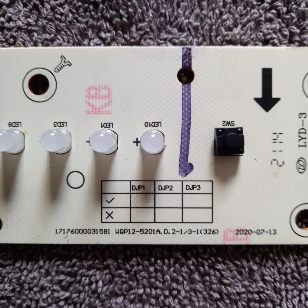 buy vestel genuine dishwasher pcb control panel 17176000031581 wpq12-5201a.d.2-1 3-1 MySimpleStore - Your One-Stop
