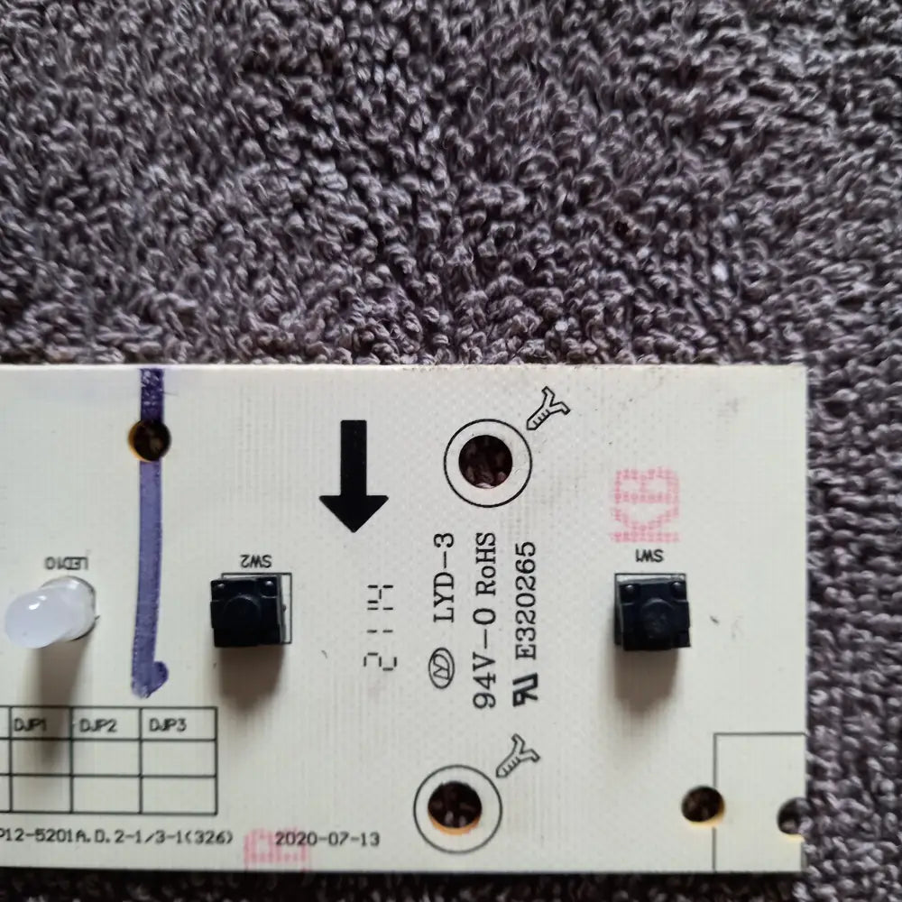 buy vestel genuine dishwasher pcb control panel 17176000031581 wpq12-5201a.d.2-1 3-1 MySimpleStore - Your One-Stop