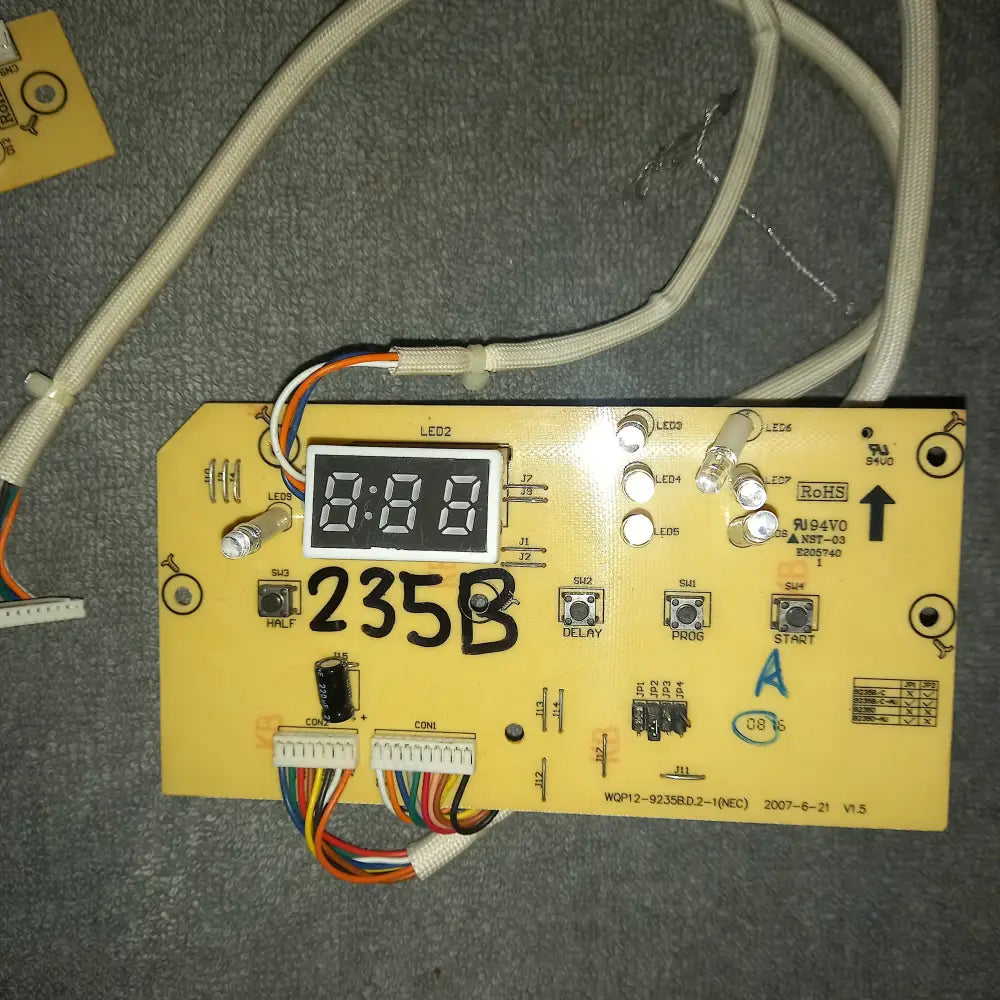 DISHWASHER ELECTRONIC DISPLAY PCB,WQP12-9235B.D.2-1 NEC V1.5