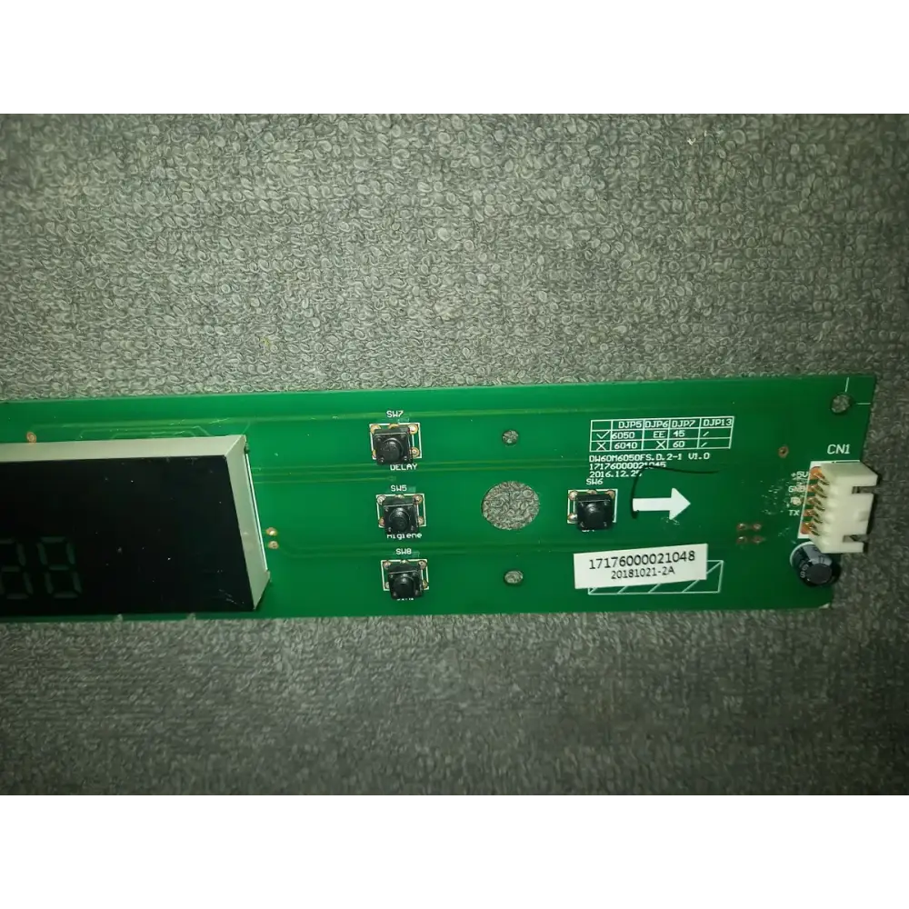 dw60m6050fs.d.2-1 v1.0 17176000021048 dishwasher digital pcb,used