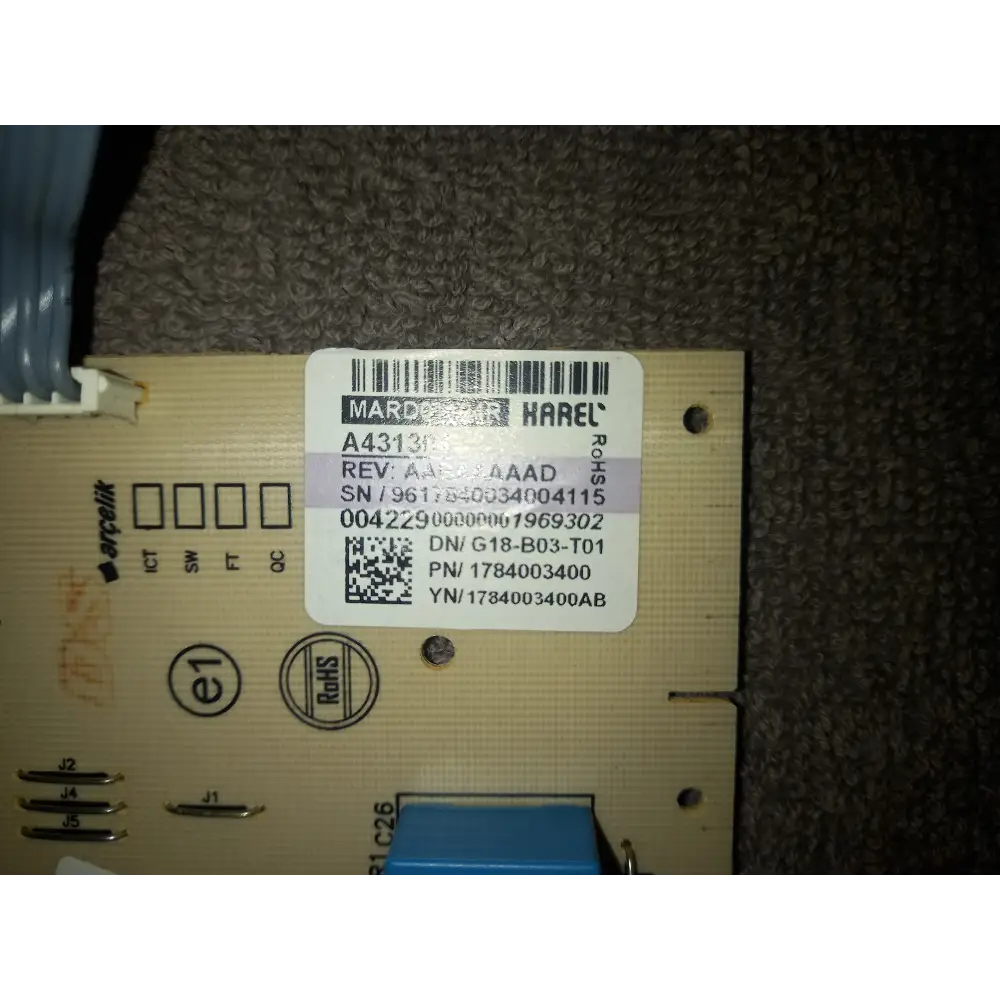 GENUINE Beko Control PCB. Part Number 1784003300.