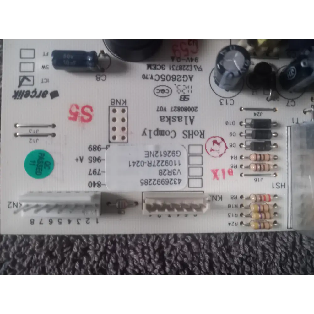 Genuine Beko GL12APS Fridge american freezer Main PCB Module,