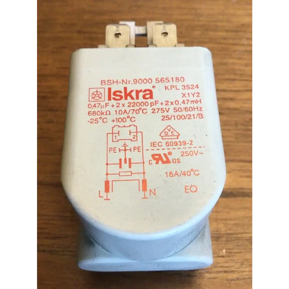 Genuine BOSCH Washing Machine Mains EMI Filter 9000 565180 WAE/WAK/WAQ Etc used tested.