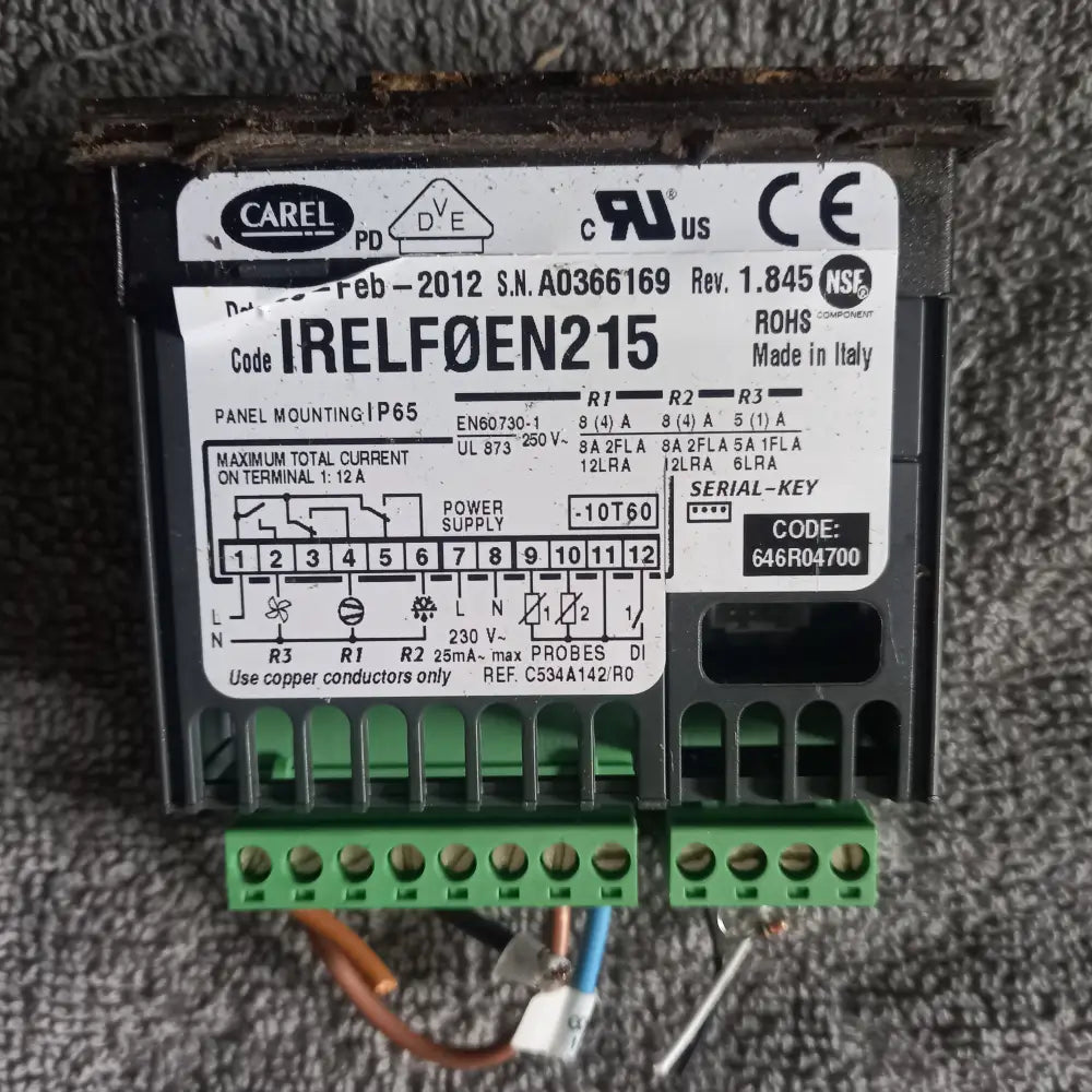 GENUINE CAREL EASY FREEZE DIGITAL ELECTRONIC TEMPERATURE CONTROLLER THERMOSTAT IRELF0EN215