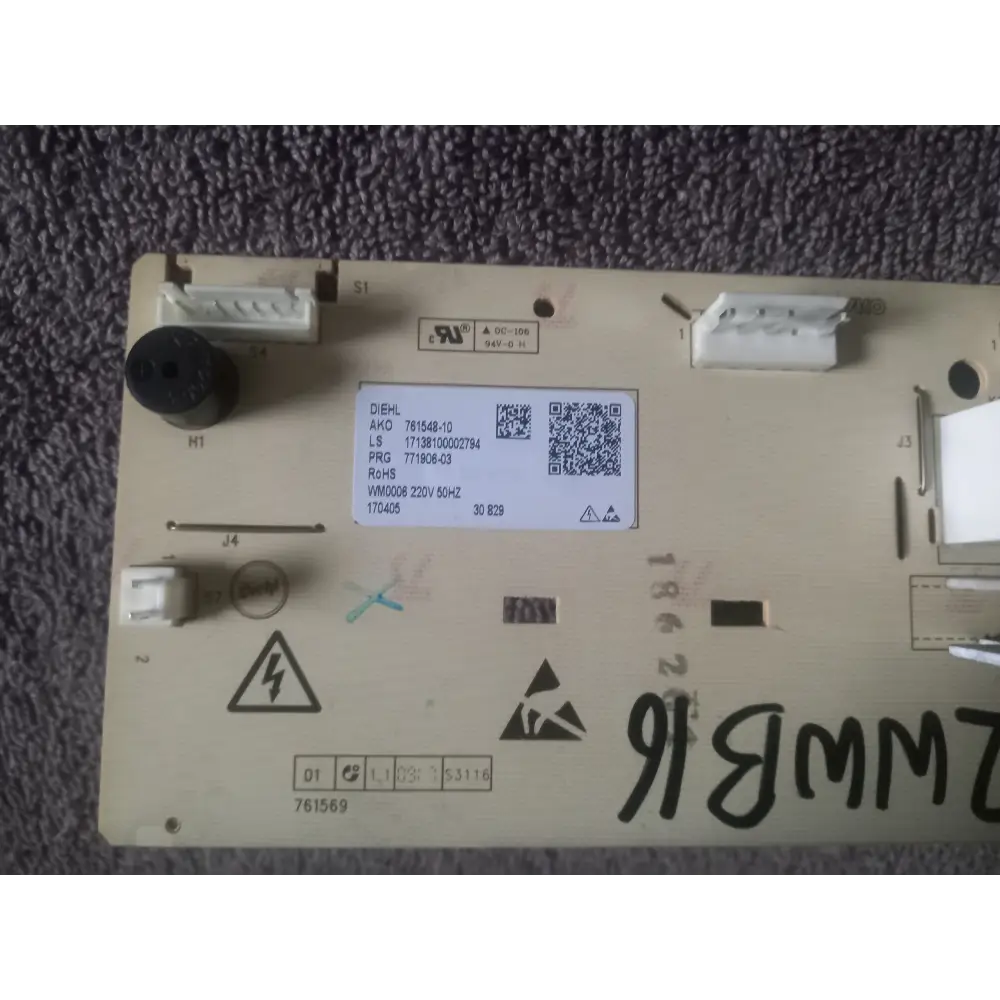 genuine logik washing machine front pcb control board 17138100002794