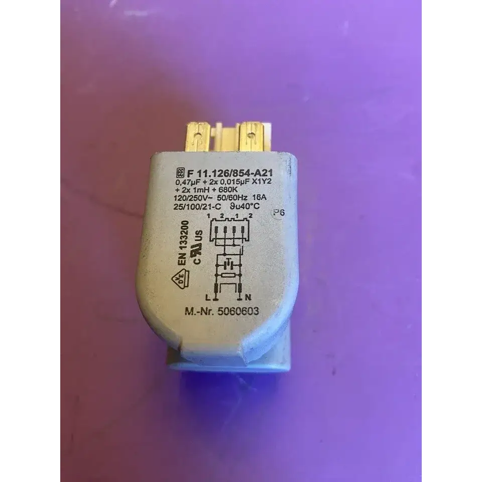 Genuine MIELE W460 Washing Machine Mains Suppressor F 11.126/854-A21 5060603 m-nr.5060603 M-Nr. 5060603 is a Miele