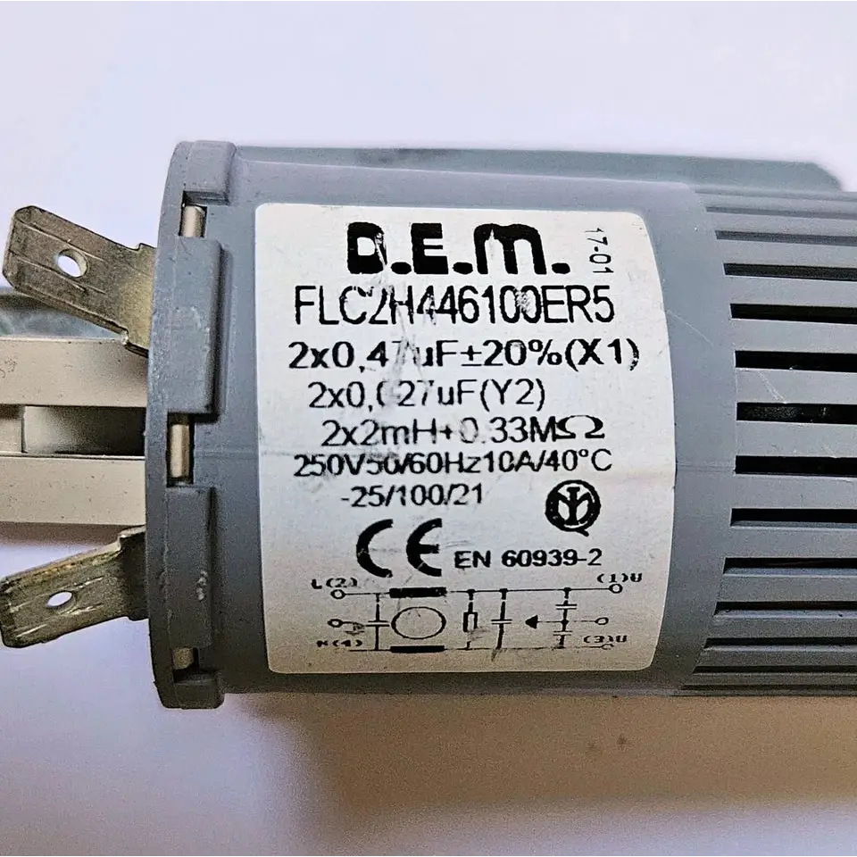 GENUINE NEFF SMEG 147-2 Washing Machine MAINS Filter D.E.M FLC2H446100ER5 ER6