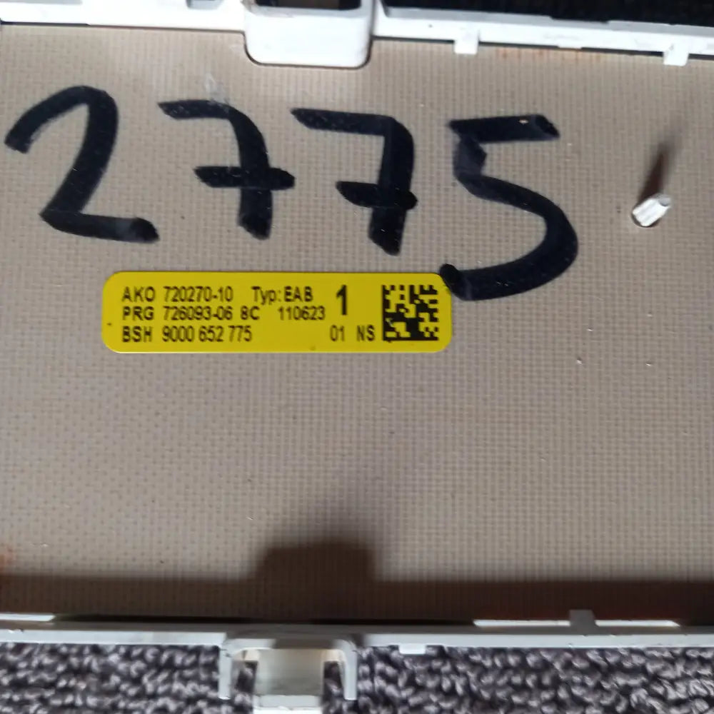 GENUINE SPARE PARTS FOR BOSCH DISHWASHER FRONT DISPLAY