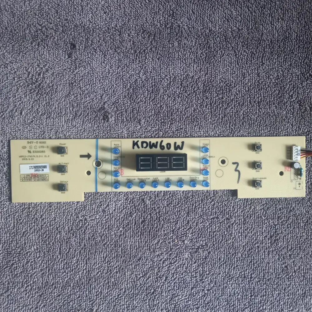 genuine spare parts for kenwood KDW60W dishwasher 1717600000688 WQP12-J7617K.D2-1 V1.2