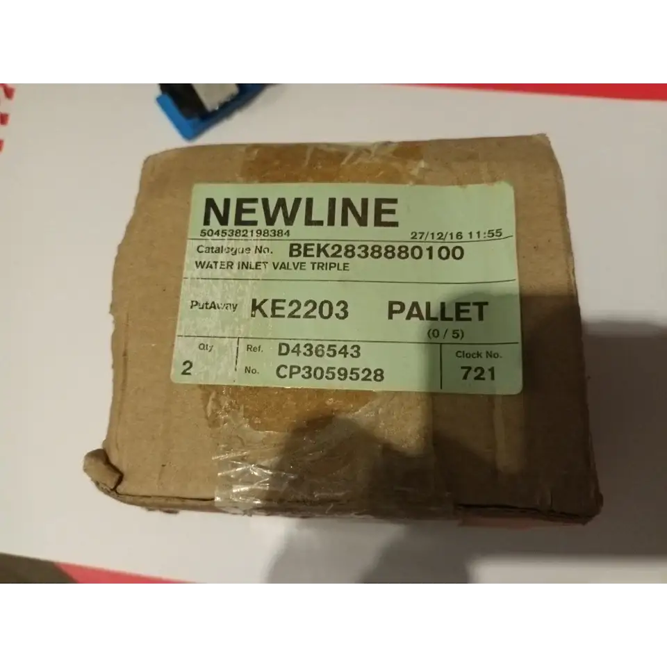 GENUINE SPARE PARTS FOR Water Inlet Valve Triple Beko 2838880100 BEK2838880 Your One-Stop Appliance Spare Parts Solution