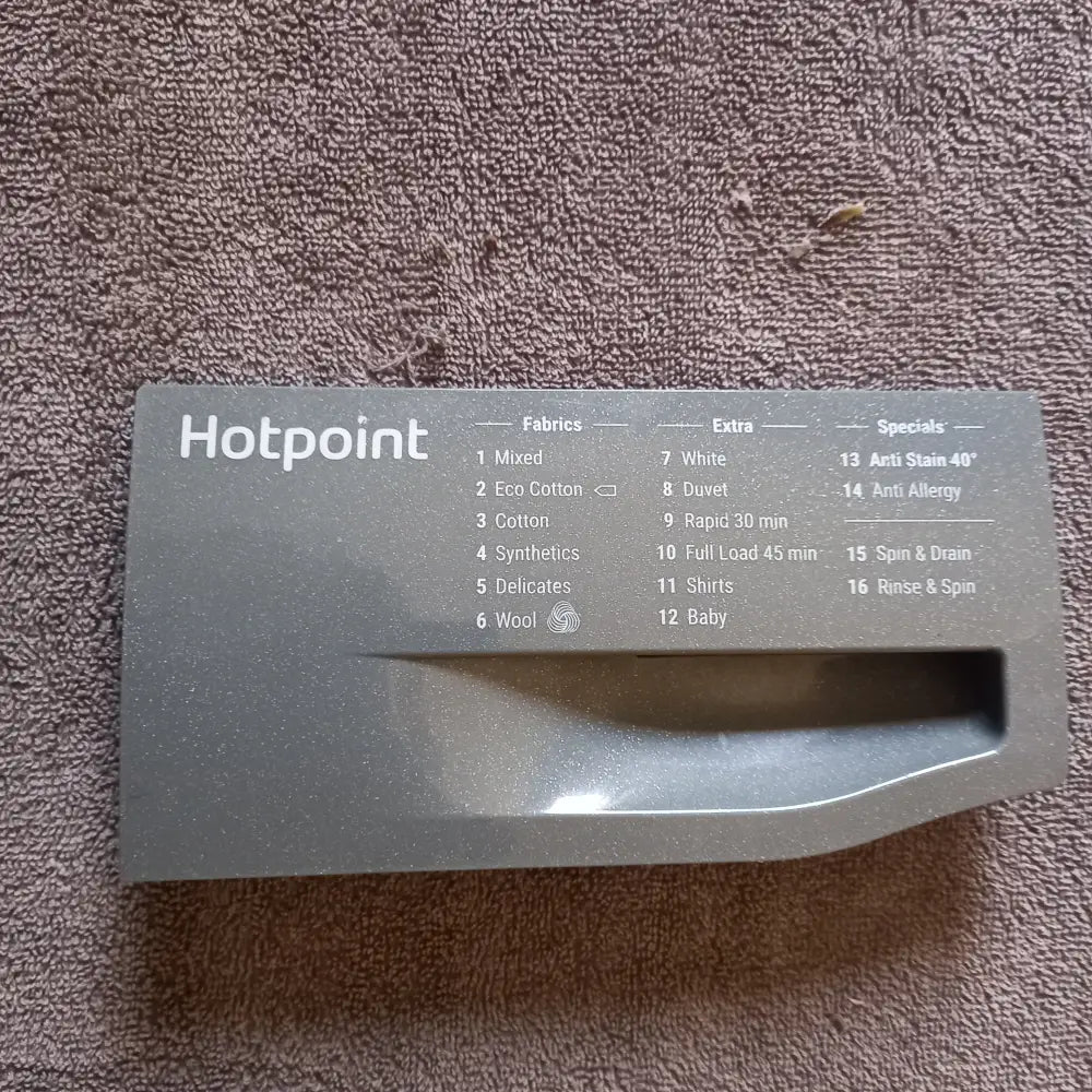 genuine spares for hotpoint nswm 743u gg uk n washing machine front soap drawer handle in graphite grey,25007049 2