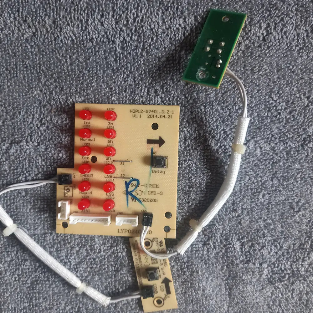 GENUINE VESTEL DISHWASHER FRONT LIGHT DISPLAY PCB.WQP12-9240L.D.2-1 V1.1