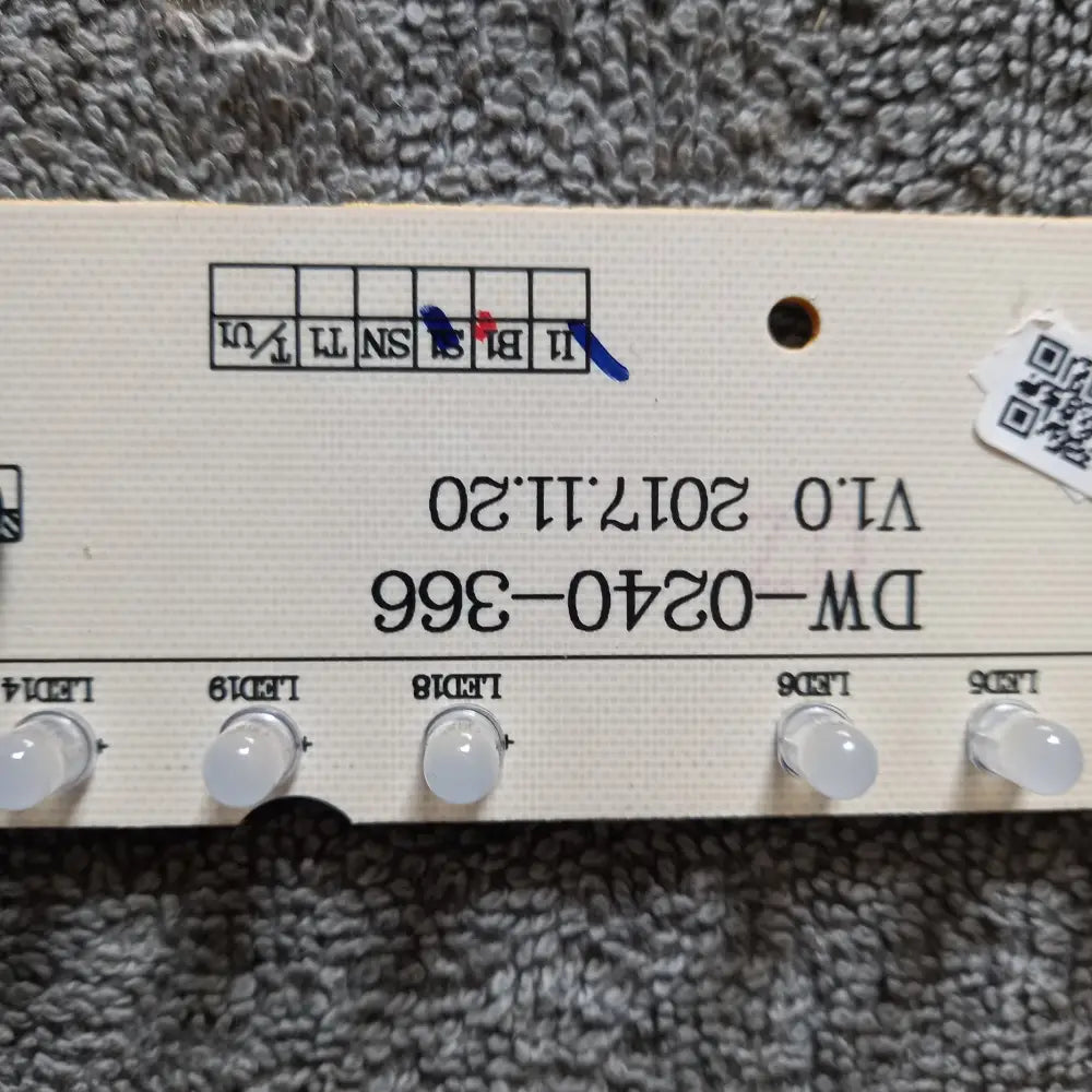 HISENSE DISHWASHER SPARE PARTS 200000420 DW-0240-366 V1.0 20220214