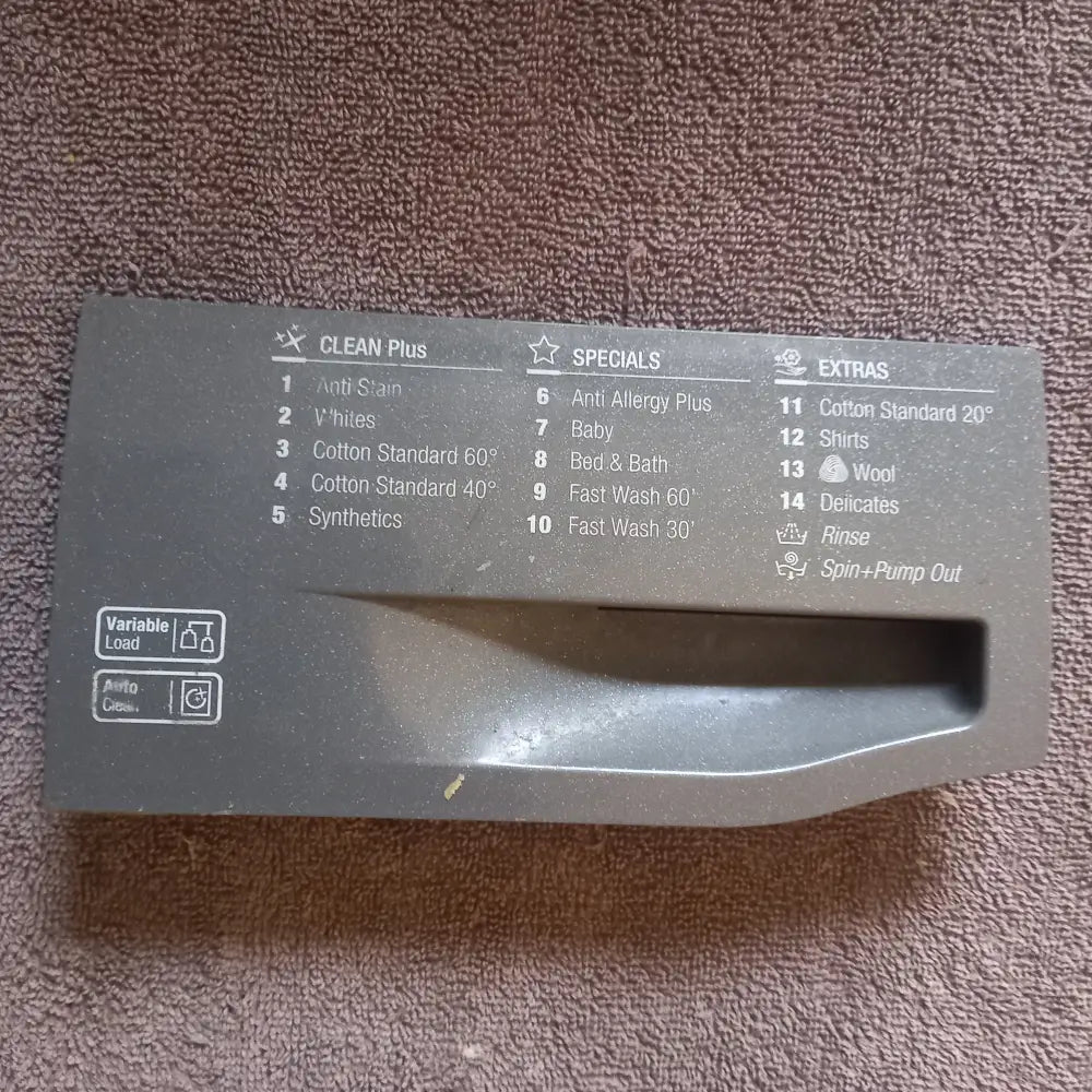 hotpoint wmfug 742 washing machine front soap drawer handle in graphite grey 250006350