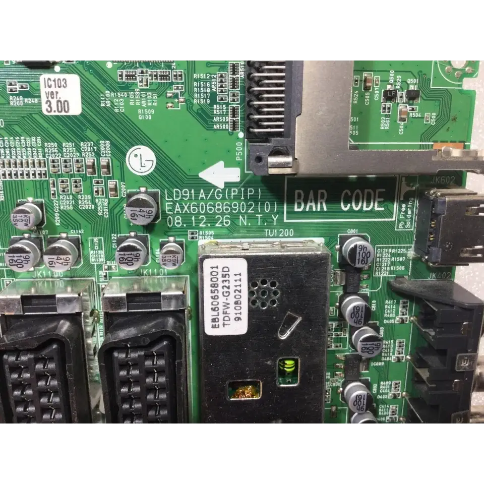 LG 37LH2000 37’’ TV MAIN AV PCB BOARD EBU60674830