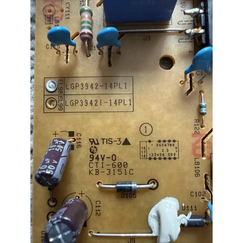 LG 42LF580V 42’’ TV POWER SUPPLY BOARD EAX65423701(2.1) used tested.