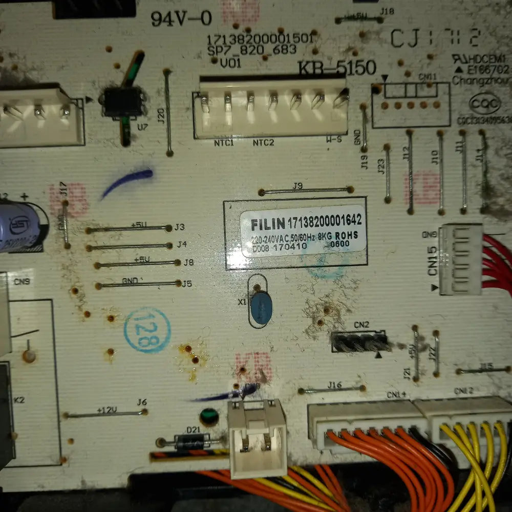ORIGINAL WITH SELECTOR CONTROL COMMAND) 17138200001642-17138200001501 (ATMA-SIAM-PHILCO-MIDEA) PCB/ DRYER PLATE,used