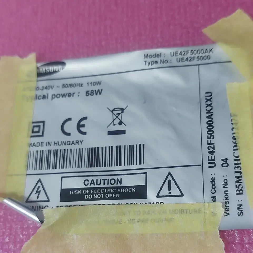 SAMSUNG UE42F5000AK TV LVDS BN96-26699H used tested.