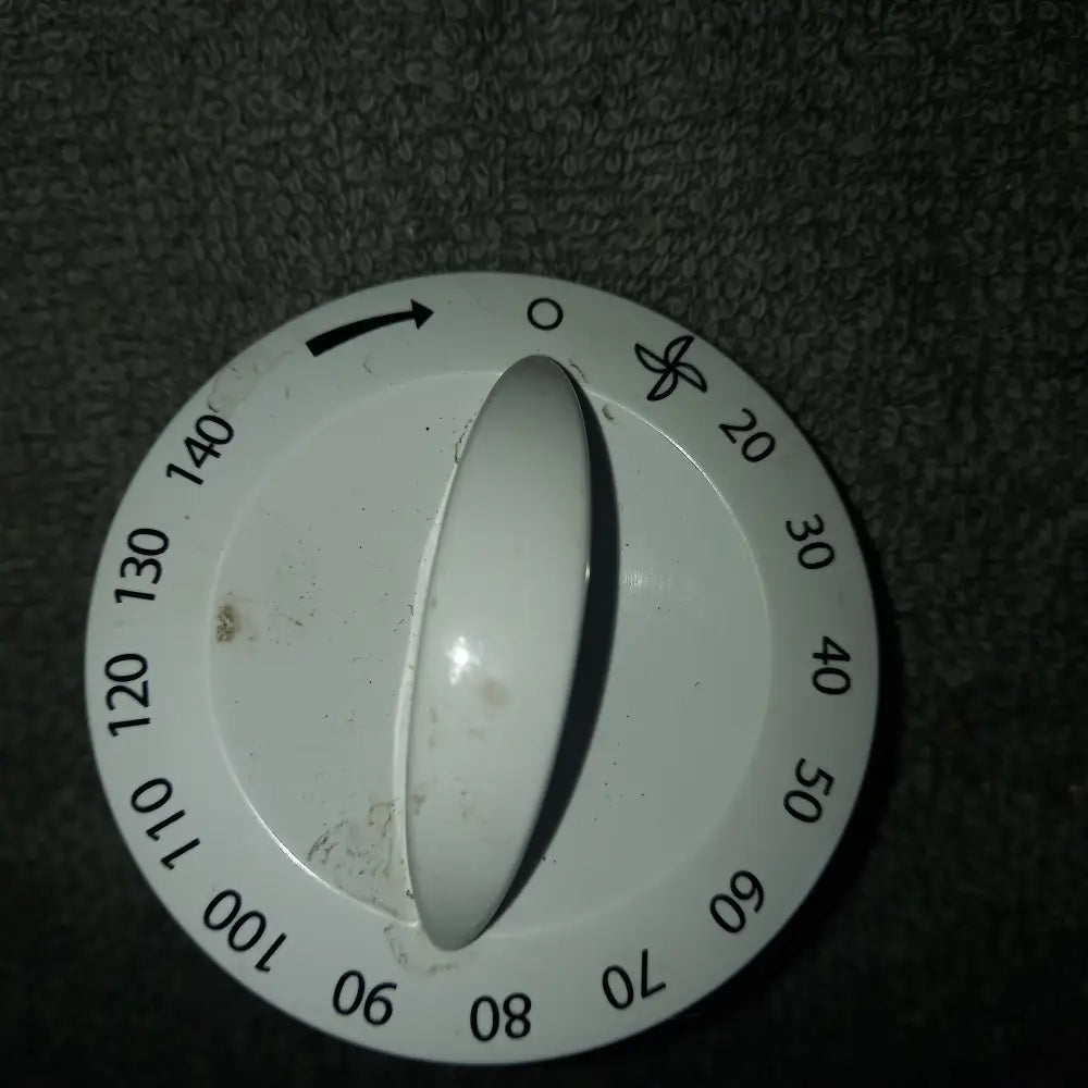 tvhm80cp hotpoint dryer timer selctor dial/knob used in white 0-140 mins,250005006.