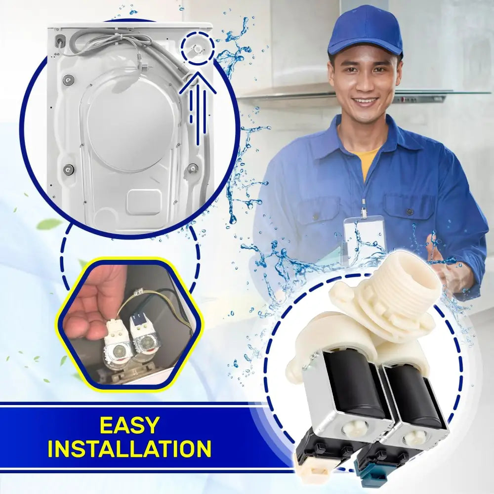 Washing Machine Inlet Valve 2 Outlets 180° 41018989 for Candy for Hoover